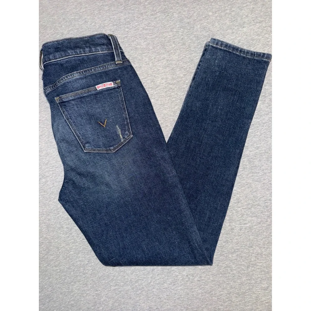 Hudson Womens Krista Jeans Skinny Dark Wash Distressed Denim Streetwear Size 28